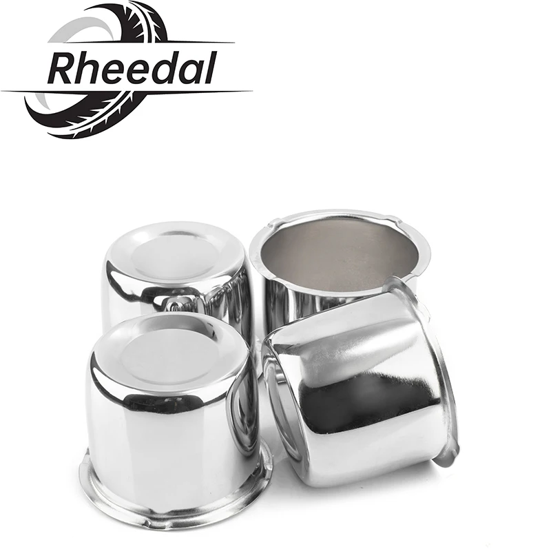 

Rheedal 2/4PCS 80mm/3.15" Hub 64.5mm/2.54" H PUSH-THRU HUB CENTER CAP Trailer Wheel Center Caps Push Thru Metal Hub center Caps