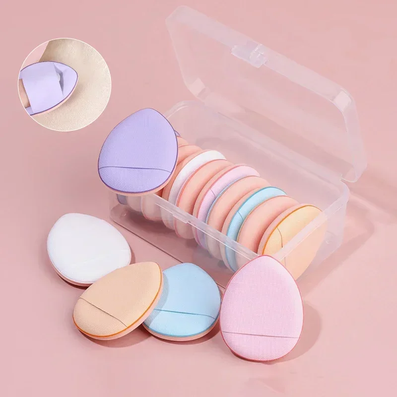 1-10 قطعة وسادة التجميل المهنية نفخة الجافة الرطبة ذات الاستخدام المزدوج المخفي الأساس التفاصيل فنجر نفث ماكياج الإسفنج أدوات التجميل #2