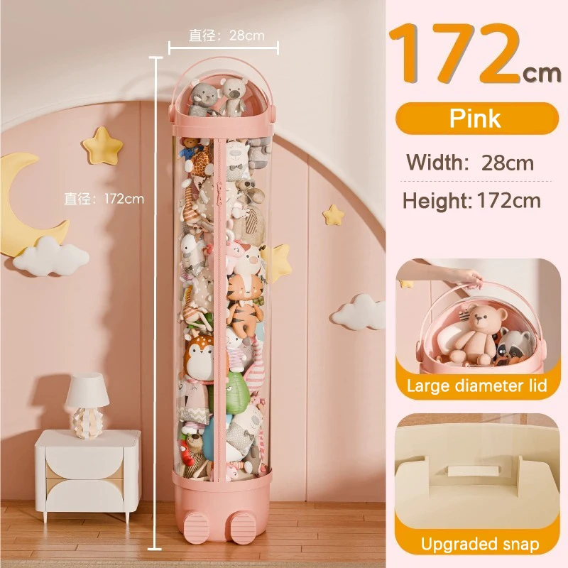 Transparante pop opbergdozen pluche kinderspeelgoed organisatie DIY rits opslag speelgoed kisten en organisatoren kind kerstcadeau