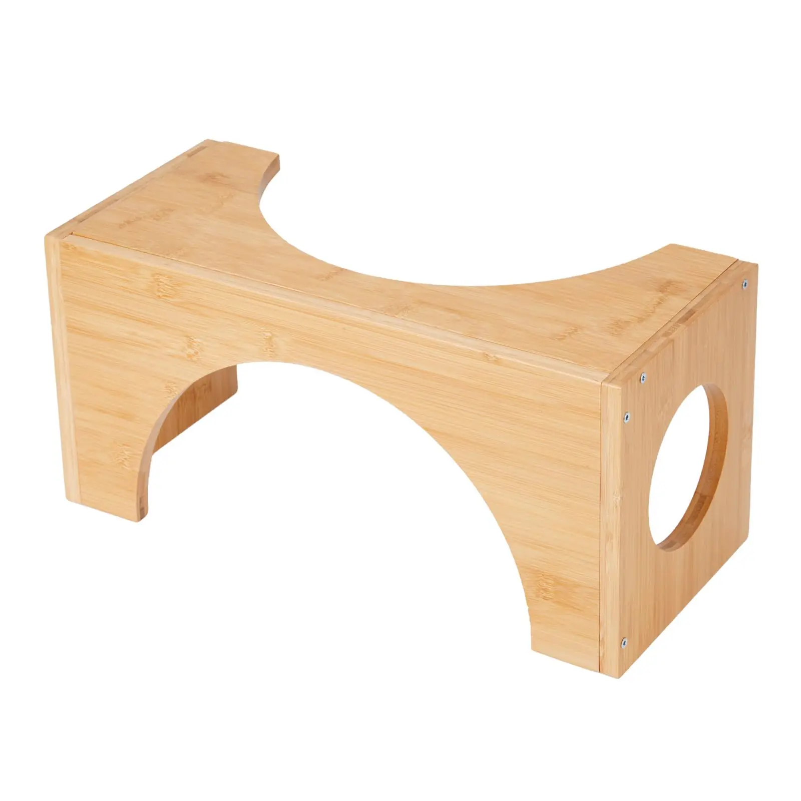 Flip Toilet Stool With Adjustable Heights 7 And 9 Inches Brown Original Design To Improve Bathroom Posture And Comfort