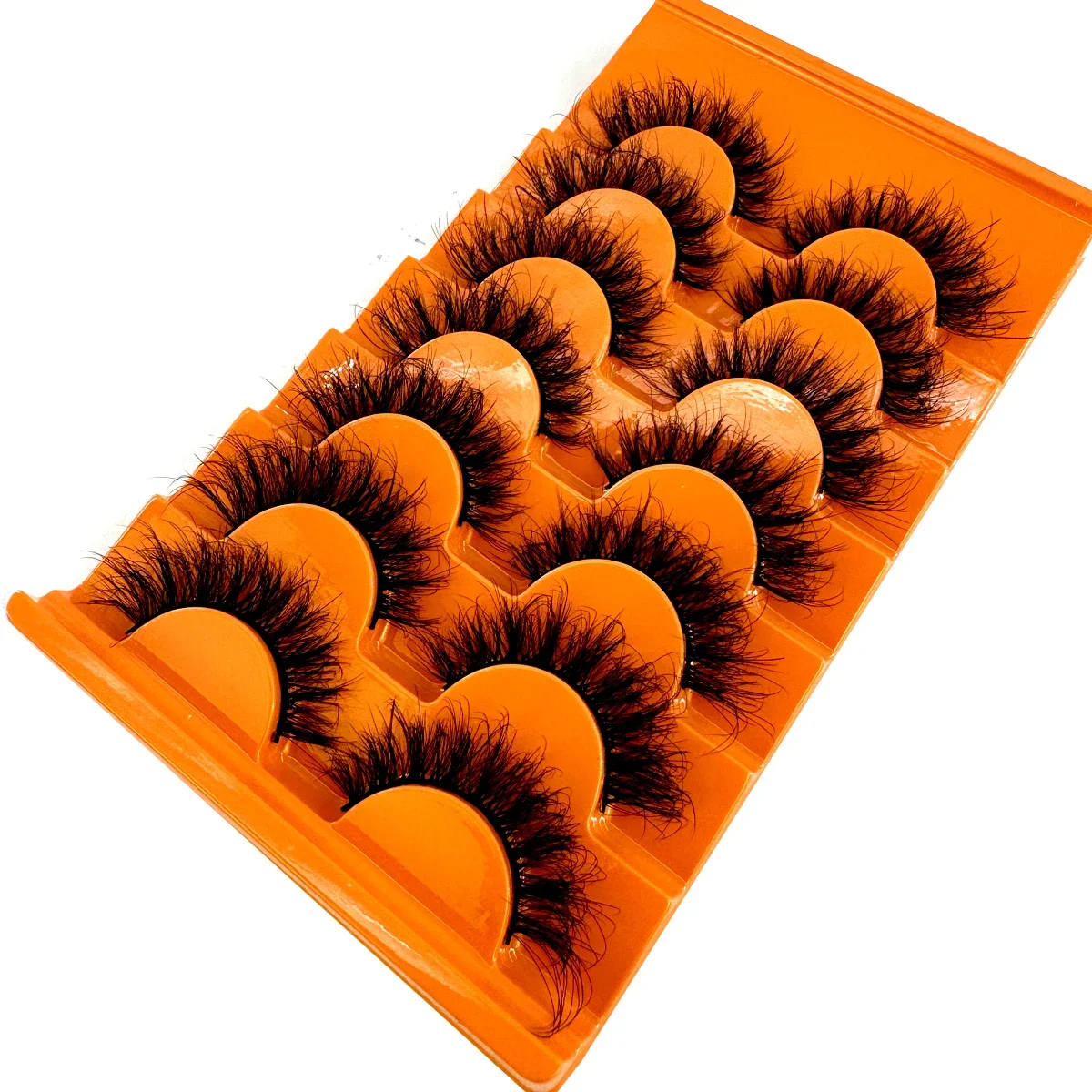 7 paar natuurlijke dikke valse wimpers, 3D-wimpers, nertsenwimpers, pluizige zachte nepwimpers, piekerige make-up cilios,