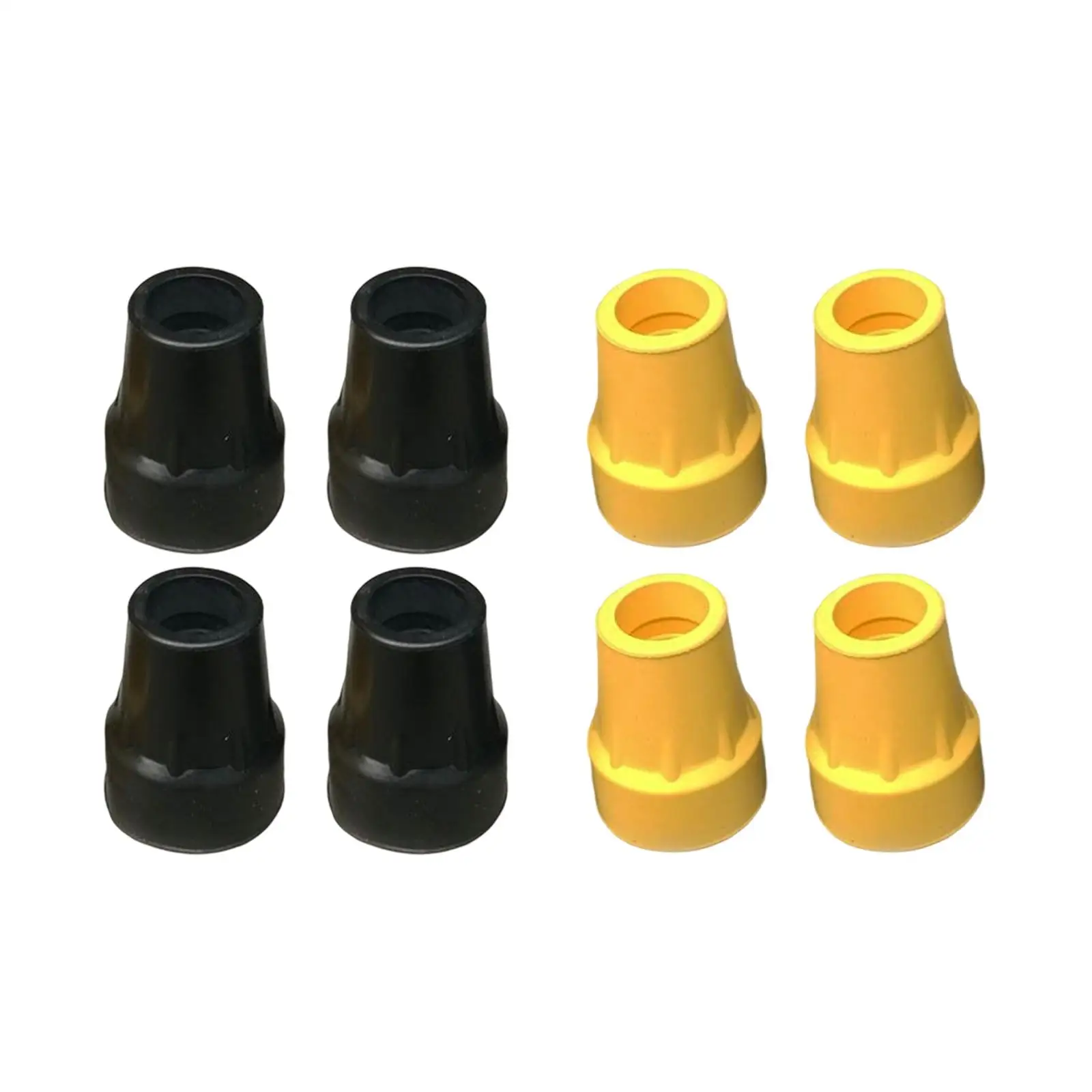 4 Pieces 7/8 Inch Rubber Pole Tips, Wear-Resistant Uneven or