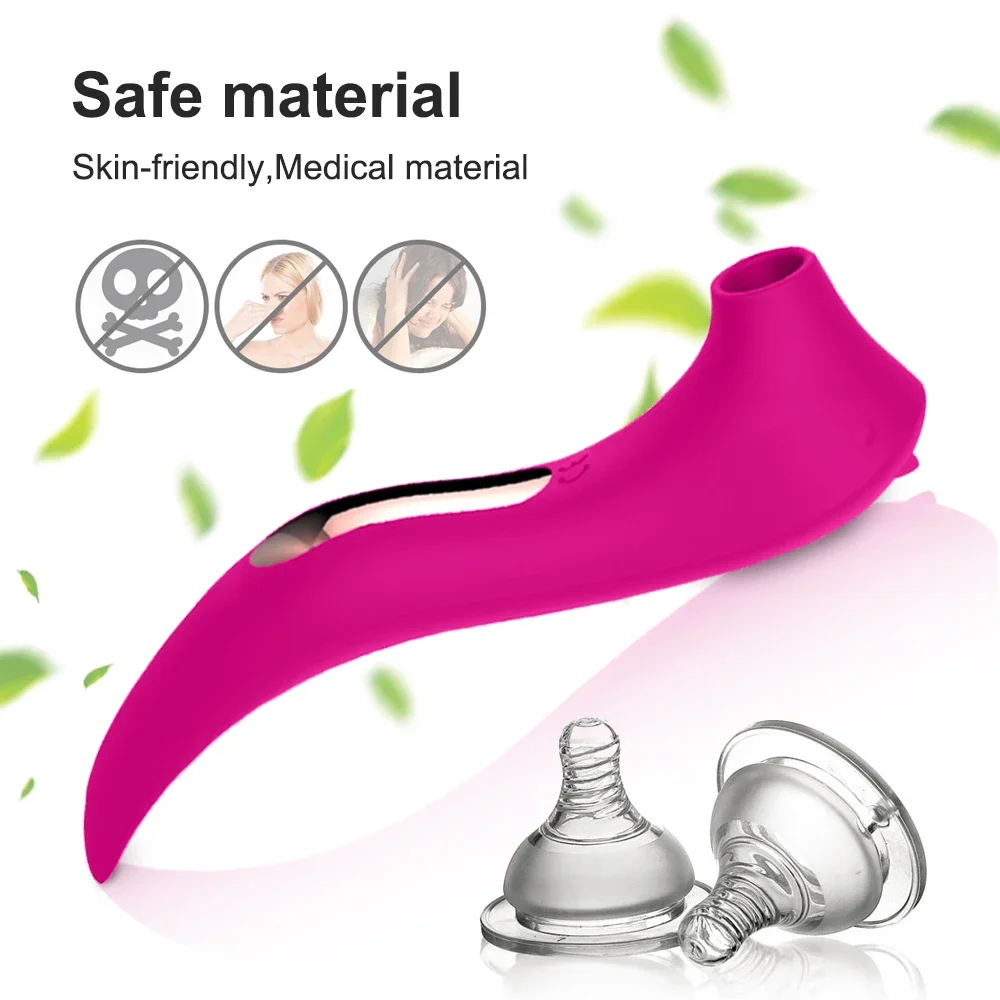 Kuat klitoris mengisap Vibrator untuk wanita puting vakum Oral Stimulator pijat Dildo wanita Masturbator mainan seks untuk dewasa