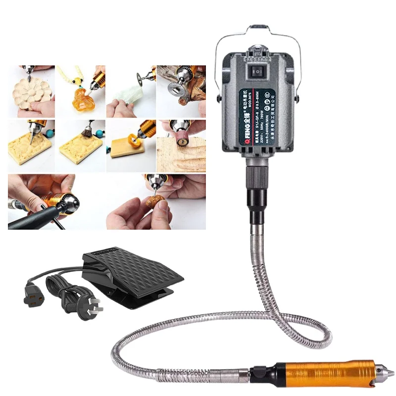 

Electric Suspension Grinder Jade Stone Carver Electric Grinding Machine Metal Polishing Tools for Wood Root Carving Jadeite