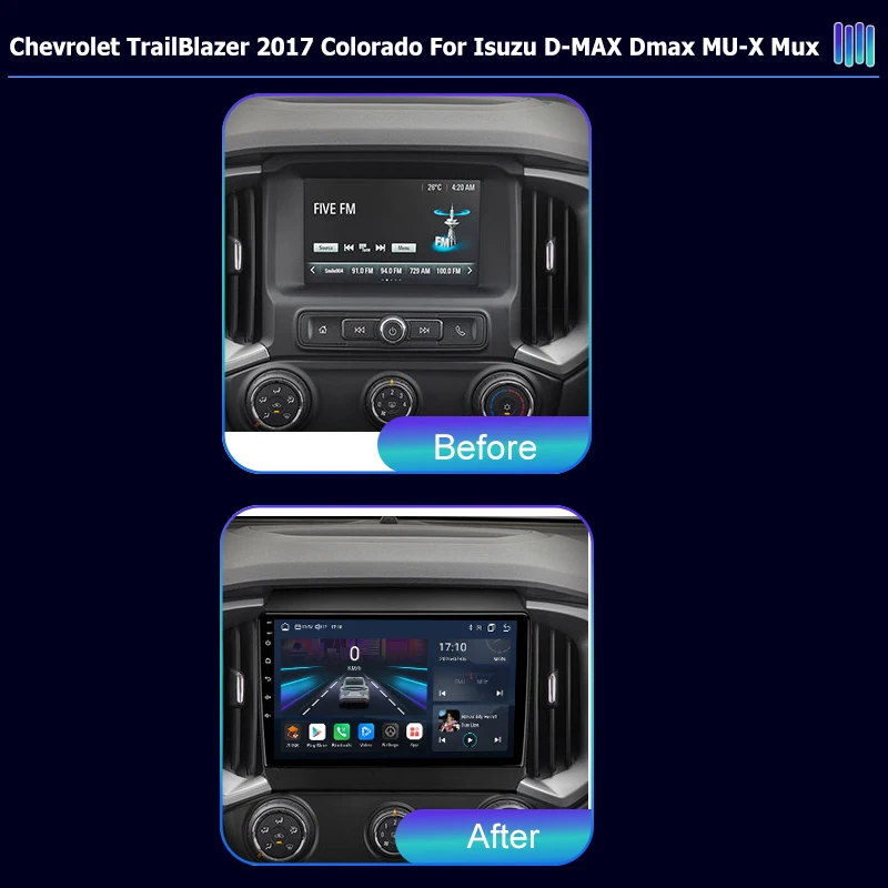 AI VOICE roadivox Android Car Radio forChevrolet TrailBlazer 2017 Colorado For Isuzu D-MAX GPS Navigation Video Stereo Screen