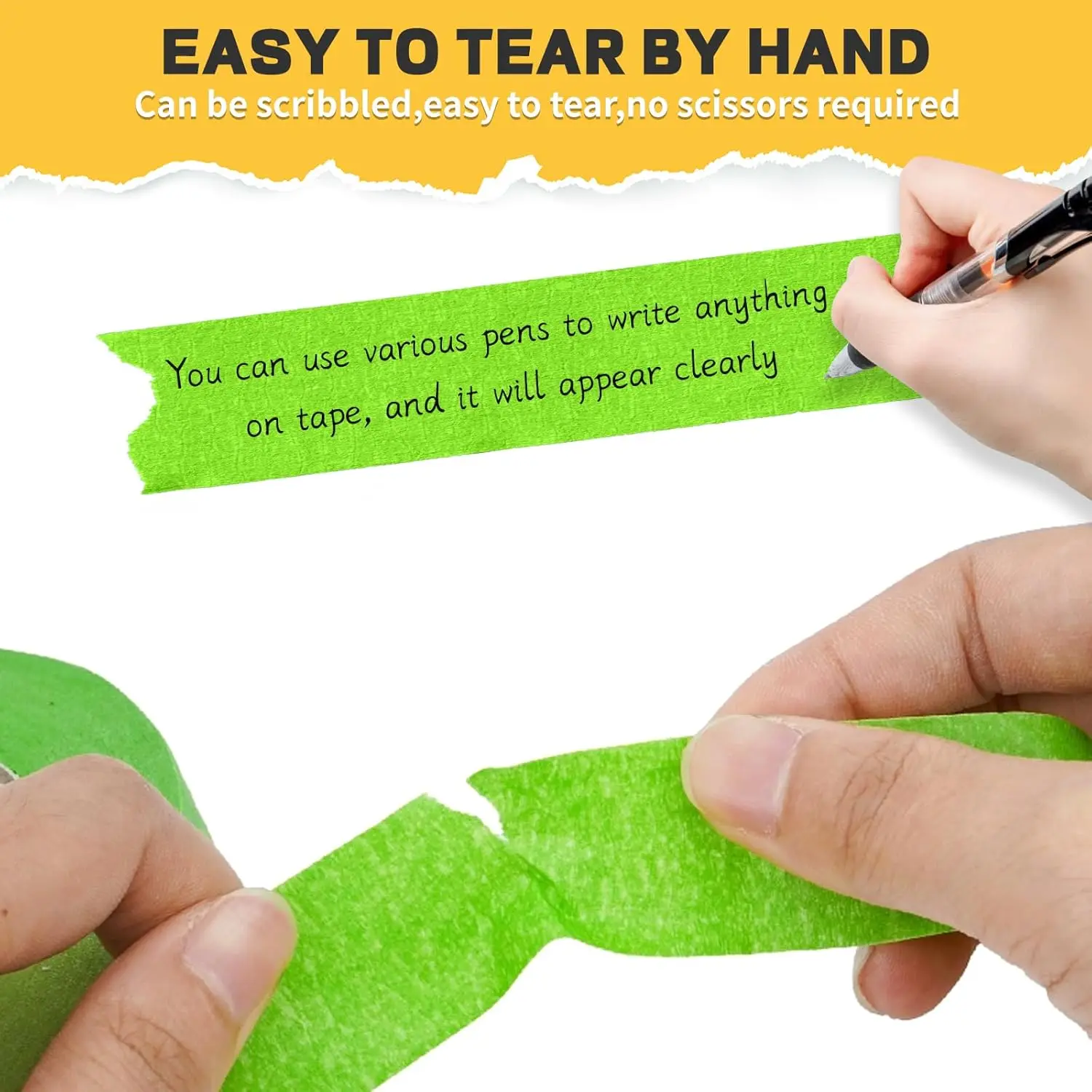 Green Painters Painter's Tape Green Masking Tape for Walls Painting Packing Automotive Home Indoor Outdoor Use