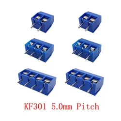 KF301 Pitch 5.0mm PCB Screw Terminal Block Connectors Straight 2/3/4 Pin Screw PCB Terminal Block Spliceable Plug Wire Connector