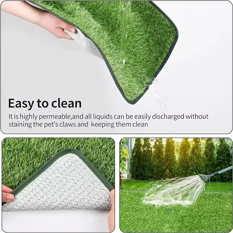 Pet Artificial Turf Mat, Dog Poop and Urine Mat, Easy To Clean, Odor-resistant and Anti-fouling, Pet Toilet Training Mat