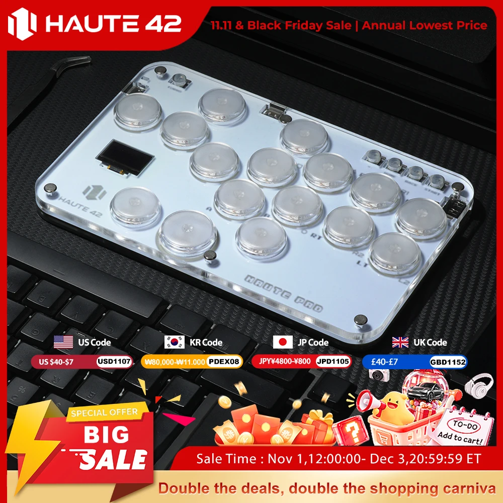 Arcade Fight Stick Hitbox Leverless - Joystick Arcade Haute42 Hitbox Senza Leva,