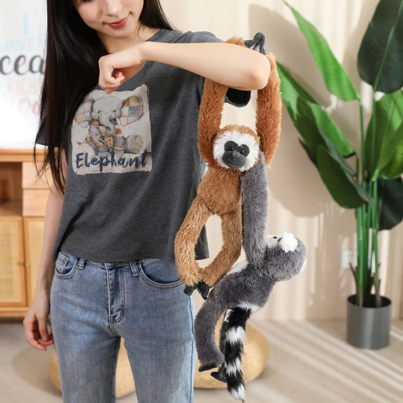 50/70CM Schöne Lange Arm Affe Suspension Plüsch Spielzeug Kreative Simulation Ausgesetzt Faultier Orang-utan Lemur Plushie Kissen puppe – Detail 18