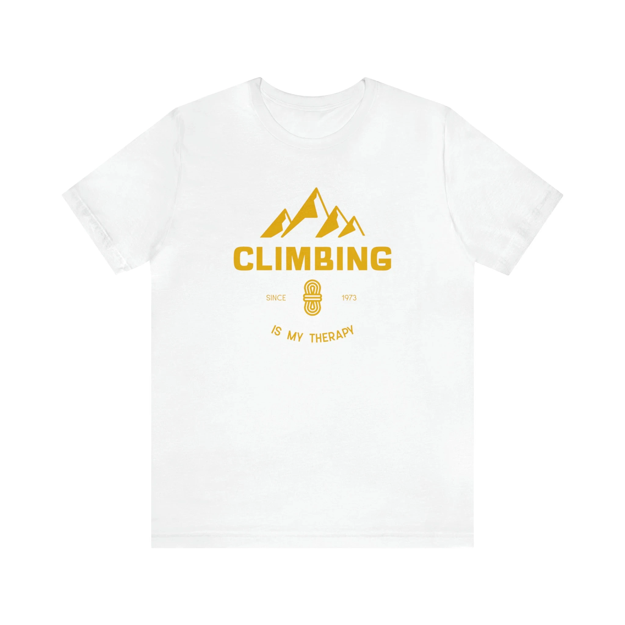 Camiseta 'Climbing Is My Thera - Outdoor Adventure Therapy avaliação e preço