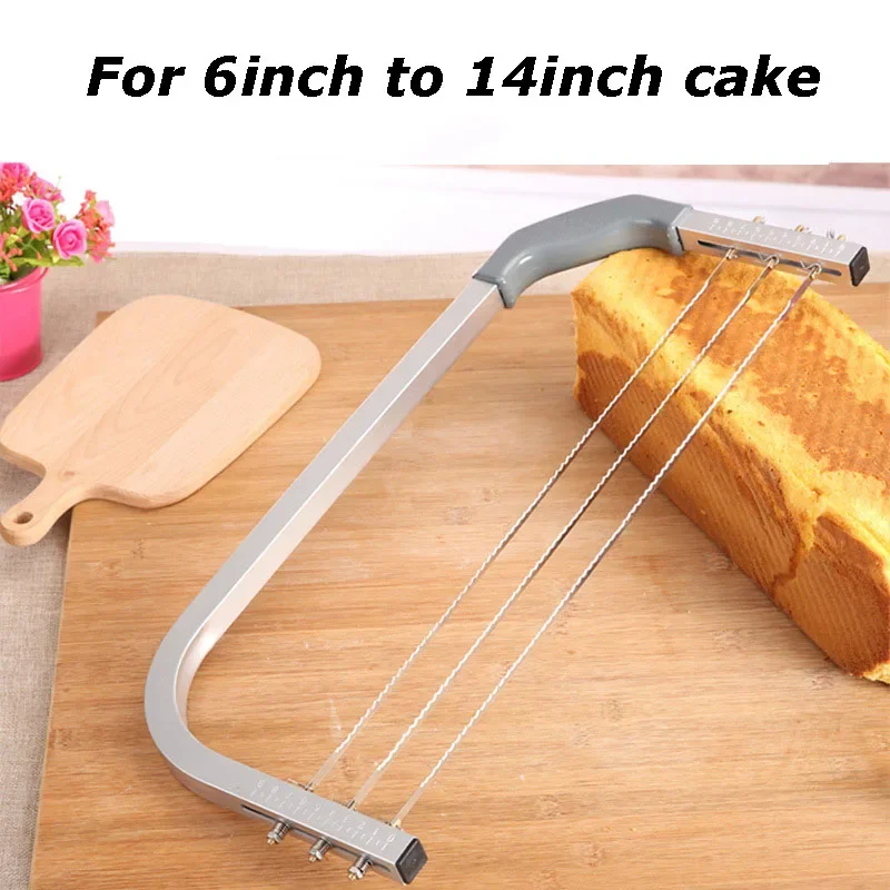 Adjustable Cake Leveler Stainless Steel Cake Cut Slicer 3Blades Cut Saw DIY Butter Bread Divider Pastry Knife Baking Accessories