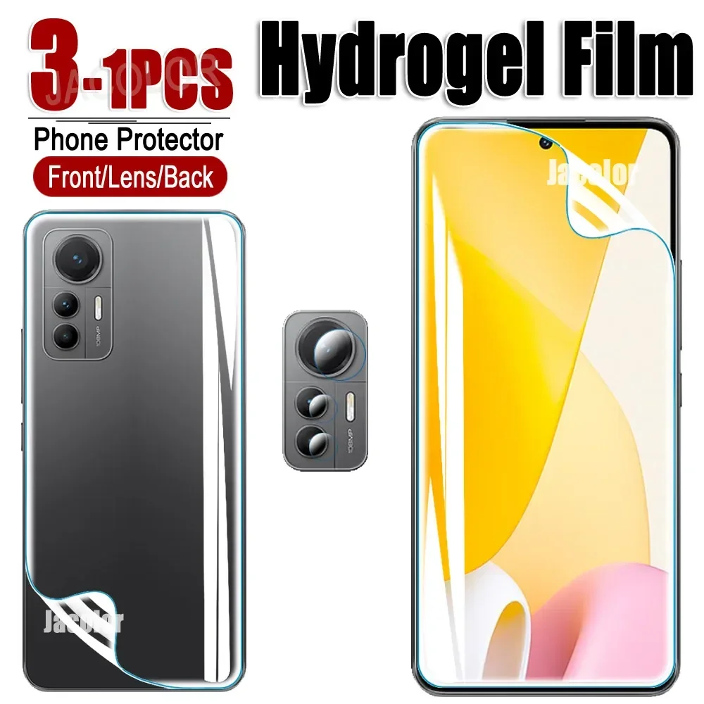 

1-3PCS Full Cover Hydrogel Film For Xiaomi 12S Ultra 12T 12 X T S Pro Lite 12X 12Pro 12Lite Camera Glass 600D Screen Protector