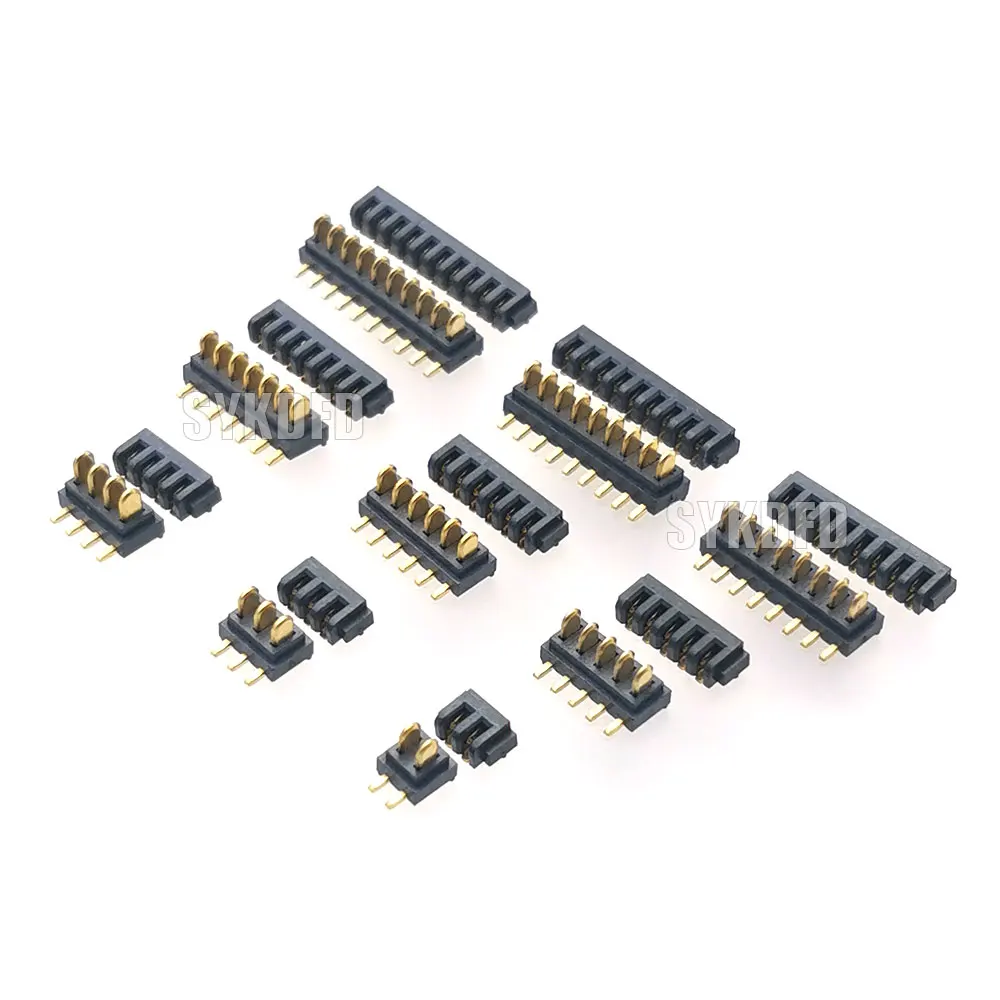 10Pcs/Lot Blade Male Female Battery Connector 2.0 mm Pitch 2 3 4 5 6 7 8 9 10 Pin Right Angle Through Holes Straight PCB Header