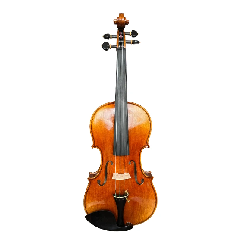 

Sinomusik new develop nice flame maple violin handmade solid violin with rectangle foam case