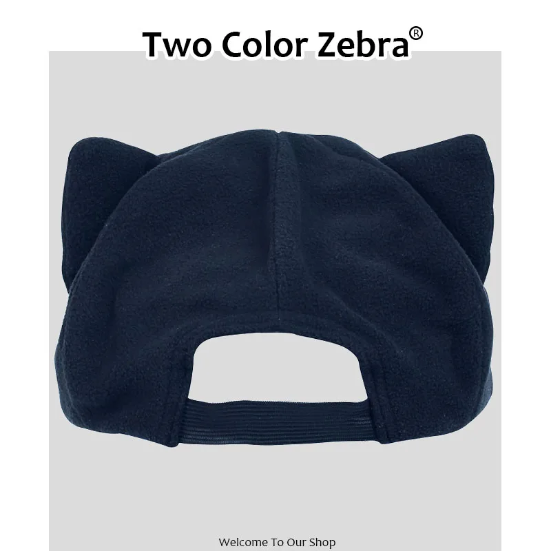 EVA Shikinami Asuka Rangure Cat Ear Hat Peak Cap Polar Fleece Cartoon Baseball Cap Anime Cosplay Accessories Props