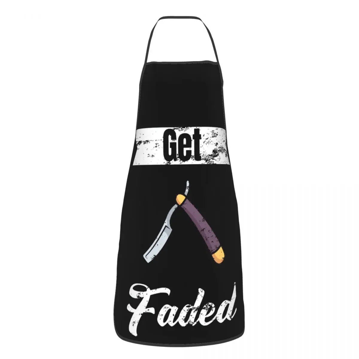 Custom Bib Get Faded Apron Adult Chef Cooking Kitchen Barber Hairdresser Fashion Trend Hairstyle Tablier Cuisine Baking