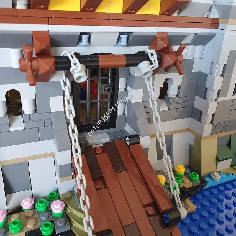 Blocs de construction de château de forteresse médiévale MOC, 3026 pièces, modèle de château, cadeau de noël, jouets d'architecture à assembler, brique créative à assembler soi-même