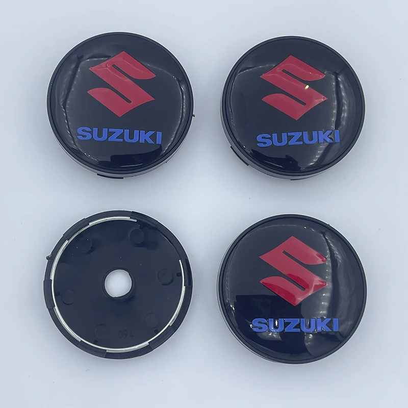 40pcs 60mm Aluminum Car Badge Wheel Center hub Caps Covers Sticker for Suzuki Grand Vitara SX4 Swift Jimny Kizashi Liana Wagon