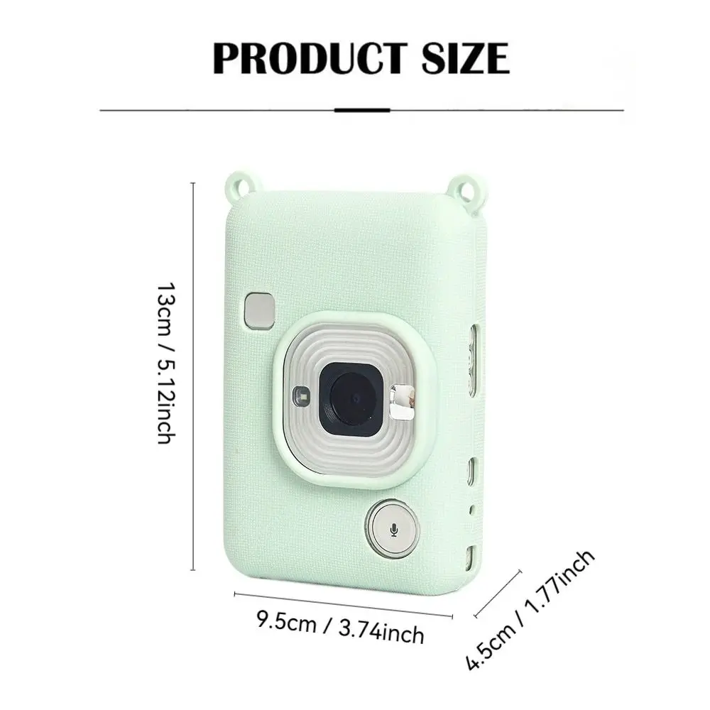 Silicone Instant Camera Case Wear Resistant Solid Color Camera Accessories Soft Shockproof for Fujifilm Instax Mini Liplay