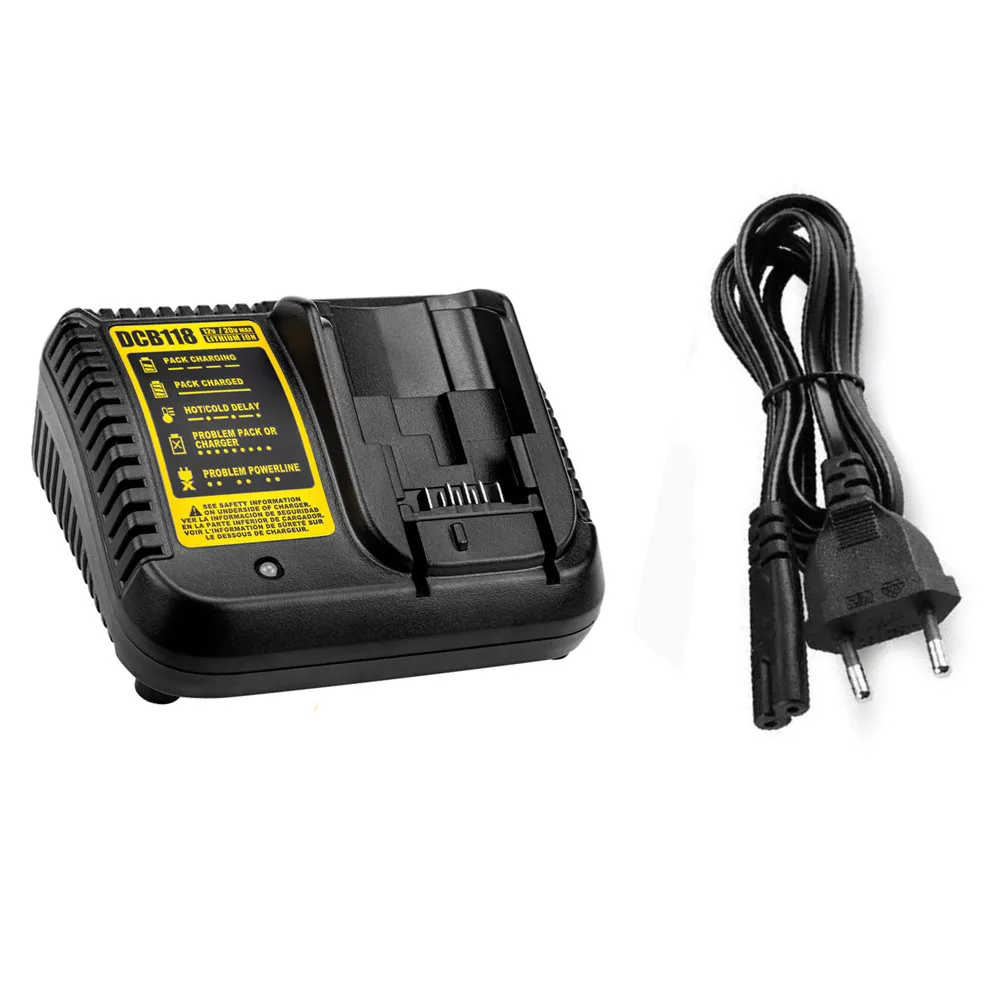 

Charger DCB118 for Dewalt 14.4V 18V 20V Li-ion Battery DCB180 DCB181 DCB182 DCB183 DCB200 DCB201 DCB203 DCB204 DCB205 DCB206