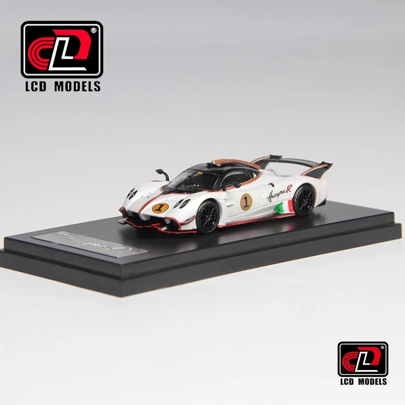 LCD 1:64 matte white Huayra R Pagani alloy car model