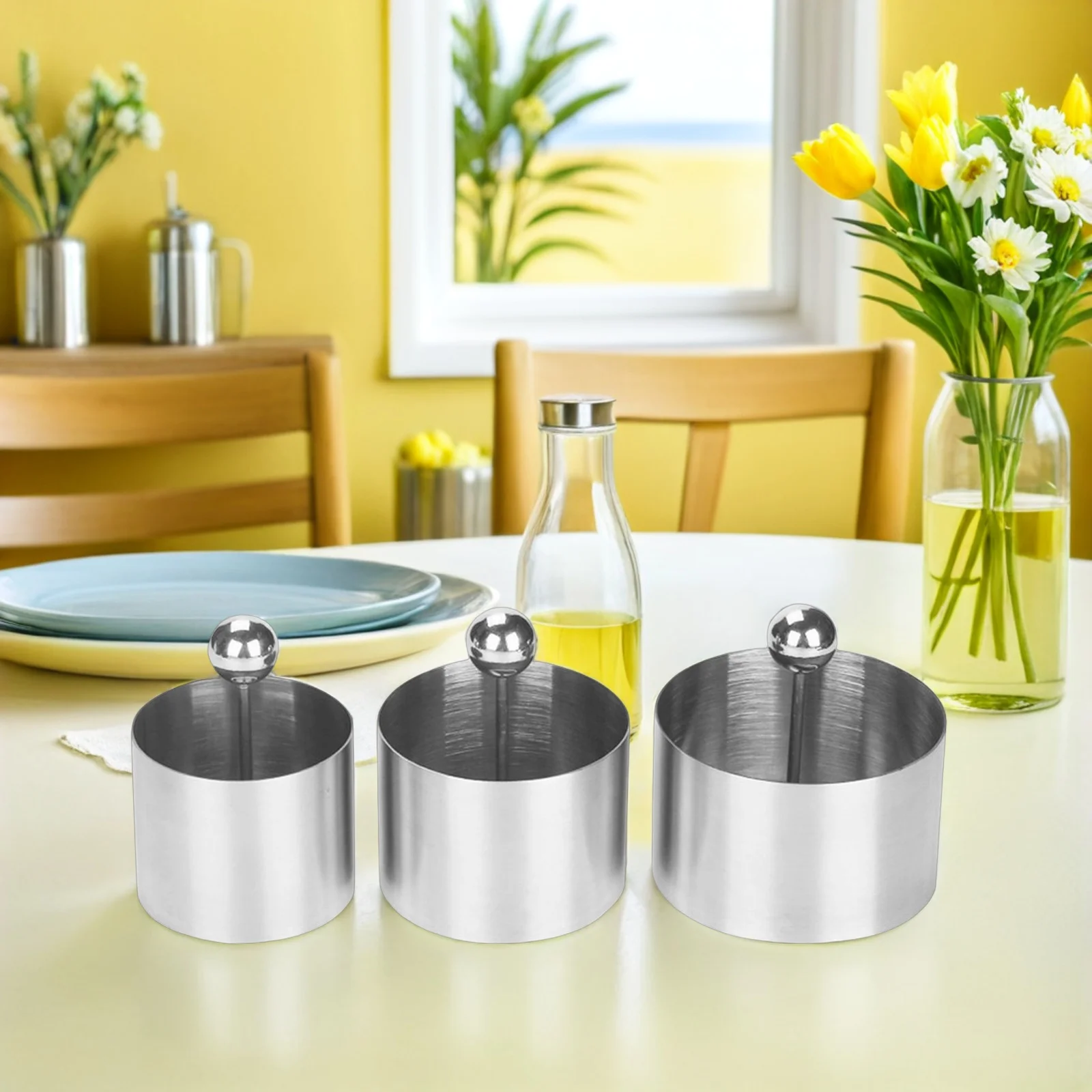 

1Set Stainless Steel Round Mold for Cold Dish Dessert Presentation Kitchen Supply Cake Ring Pastry Rice Ball Food Styling Tool