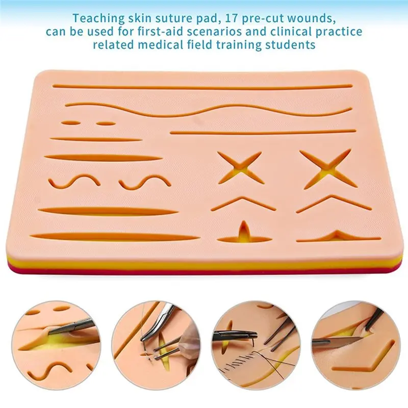 For Practicing Suturing Suture Practice Pads 3 Layer Suture Pad With Wounds-Veterinarian Students And Nurses