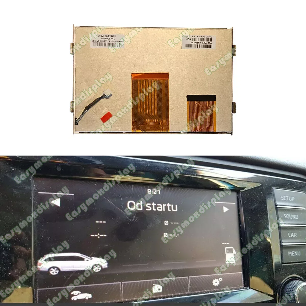 

5.8 Inch LCD Display with Touch Screen For VW Golf 7 Skoda Octavia 3 C058GVT03 59.05C10.002 Radio Nav GPS Navigation Repair