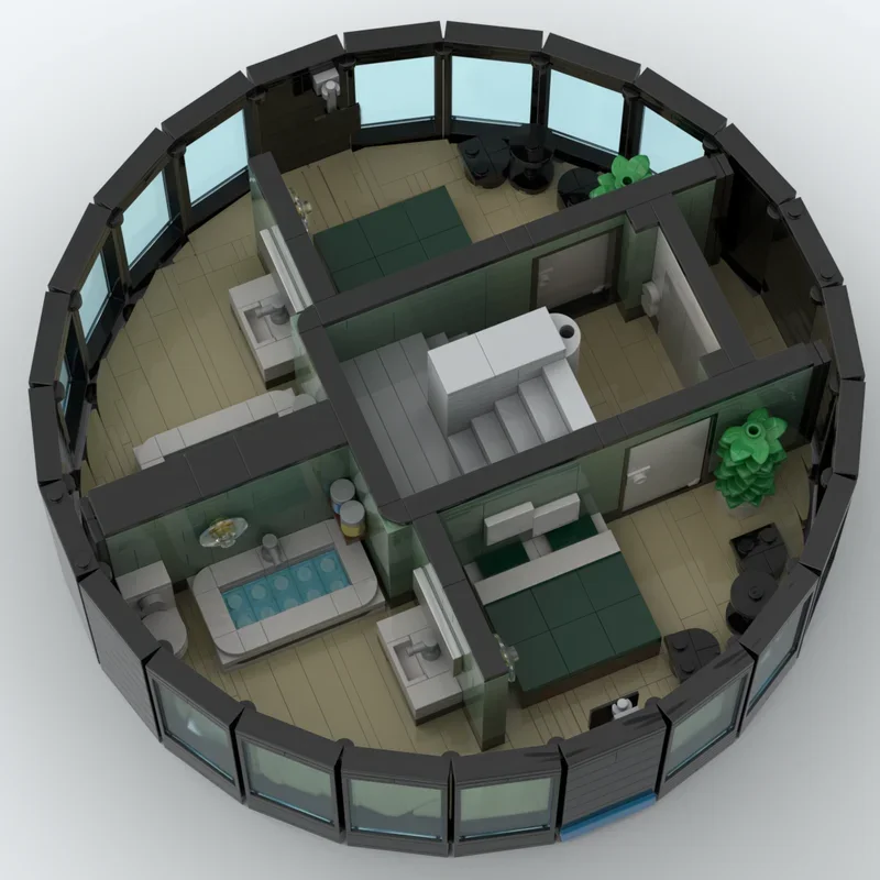 Moc 4834pcs Imperial Hotel Modular Building Building Blocks Creativity Assembly Bricks Toy Birthday DIY Present