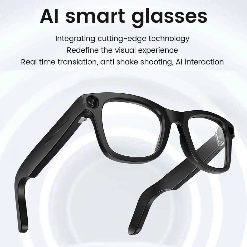 

Fashion Smart Glasses Real-Time Translation 800W Camera 1080P Video Recording Anti-Shake Smart Image Recognition Sunglasses
