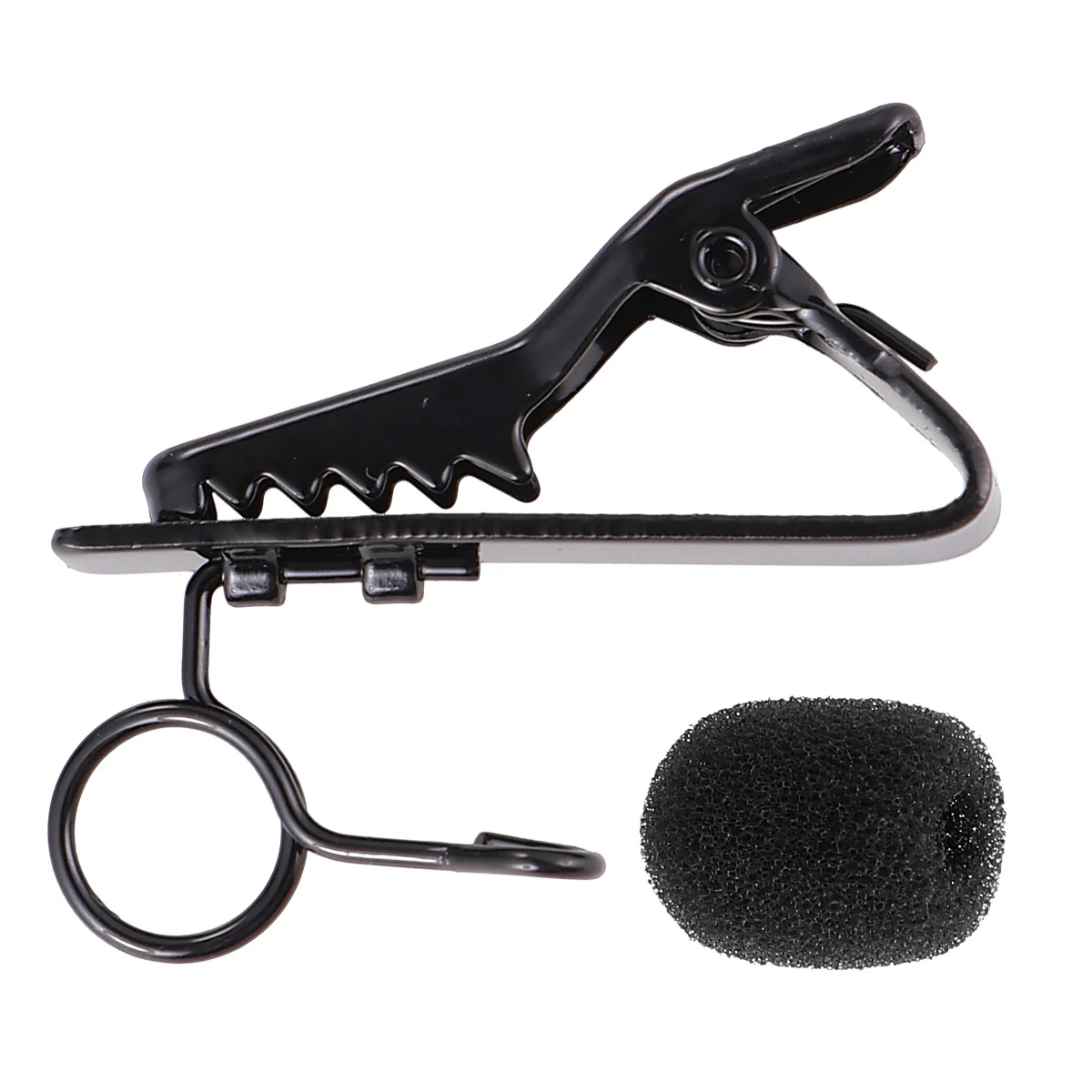 

24Pcs Microphone Lapel Tie Clip Universal Mini Lapel Lavalier Microphone Mic Clip Iron Clip Black(12Pcs 8.5MM Clips + 12Pcs Spon