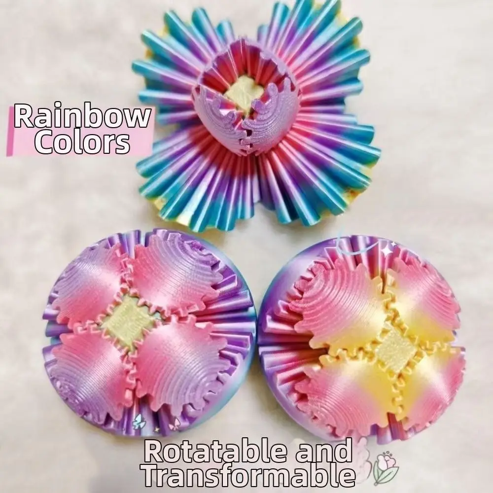 

Easy To Handle Creative Gear Ball Colorful Relaxing Spin Ball or Cube Eye-catching Sensory 3D Printed Fidget Ornament