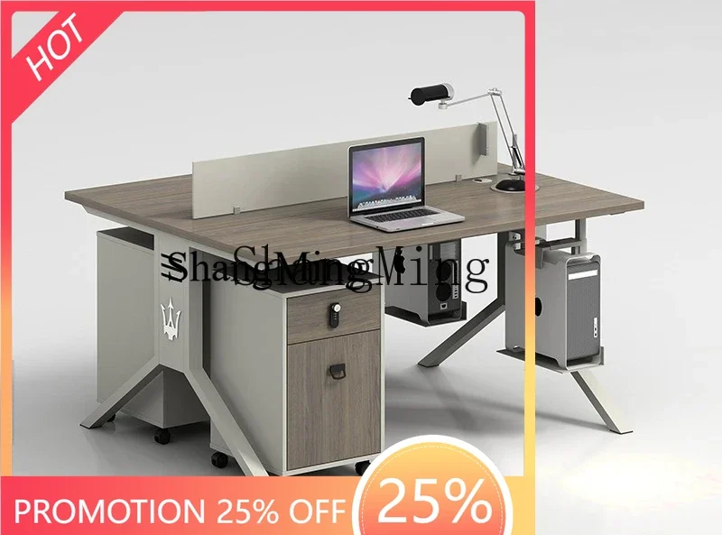 

FG good-looking senior sense office finance computer desk partition screen with cabinet combination desk
