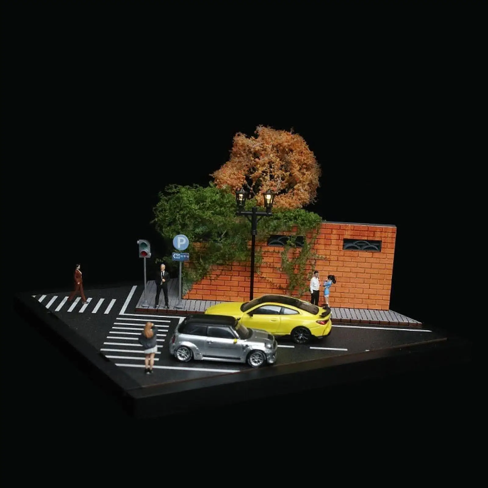 

1/64 Model Car Scene Diorama Display Realistic Accessories Scene Parking Scenery for Vehicle Action Figures Mini Car Decoration