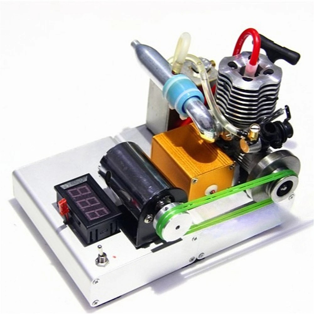 

Метаноловый двигатель 16 класса, комплект «сделай сам», низковольтный генератор 12 В, дисплей пускового напряжения, боковой выхлопной металлический двигатель, комплект модели