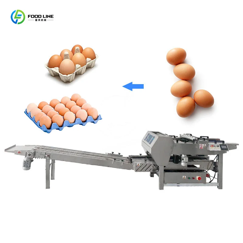 Customized Automatic Egg Packaging Machine Egg Tray Loader Duck Egg Farm Packing Machinery