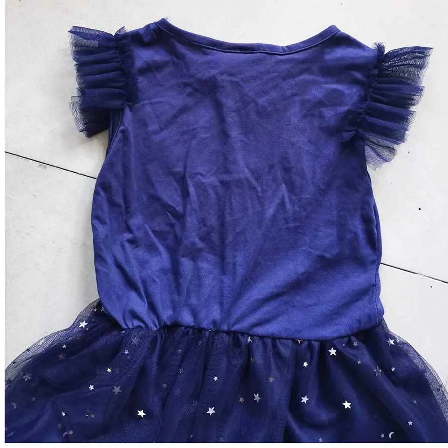 New Indigo Park Kids Dress for Girls Summer Cartoon Clothes Sleeveless Mesh Princess Dresses Baby Flower Birthday Party Vestidos