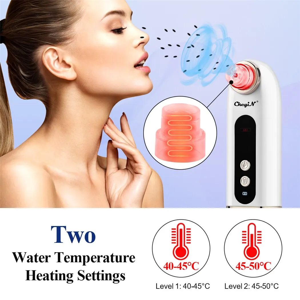 CkeyiN Ultra Micro Bubble Electric Blackhead Remover Suction Facial Cleansing Tool Dead Skin Acne Dark Spot Remover for Face