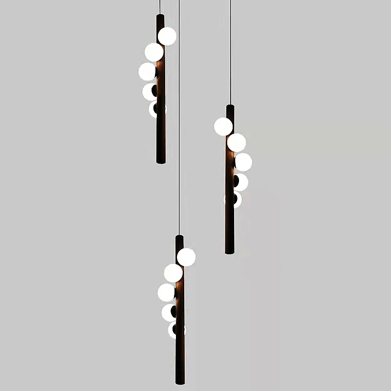 

Modern LED Ceiling chandelier Stairs suspension lighting fixtures living room hanging lights Home decoration Pendant lamps