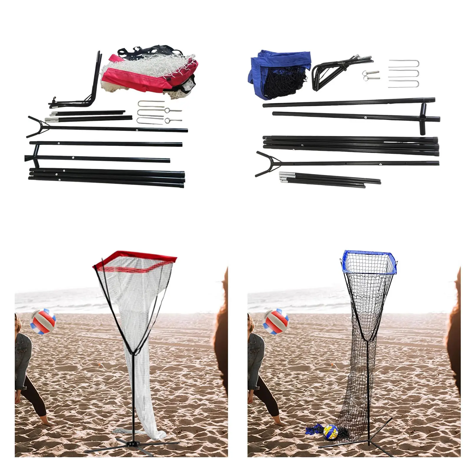 Volleyball Training Net Setting Net Bag Adjustable Height Portable Setter Net Practice Net Equipment for Spiking Backyard Gym