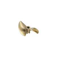 1pc RC boat metal precision die-cast bronze 2-blade propeller positive 4mm diameter pitch 1.4\