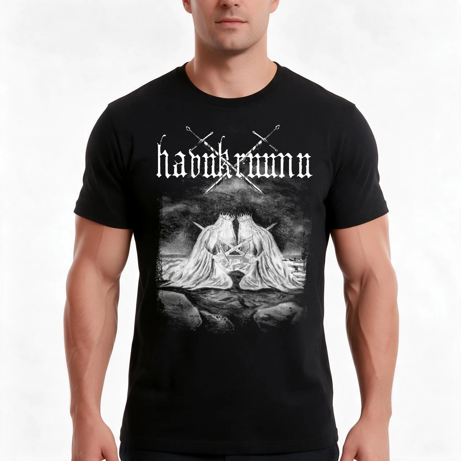 Havukruunu - Uinuos Sy?mein Sota T-Shirt, Summer Casual Cotton Tee, Oversized Streetwear Tops, Vintage Graphic Print
