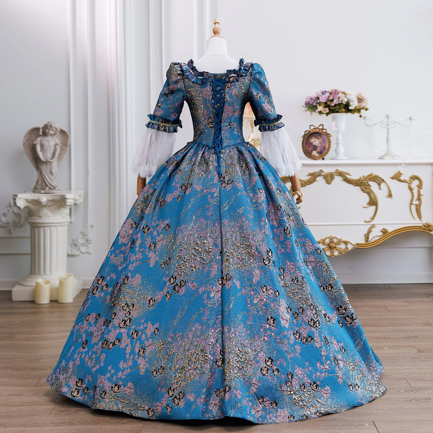 Barocco Francese Principessa Prestazioni Vestito Pittura A Olio Corte Galleggiante Parata Cosplay Dramma Camminata Spettacolo Sukienki Wieczorowe Luksusowe