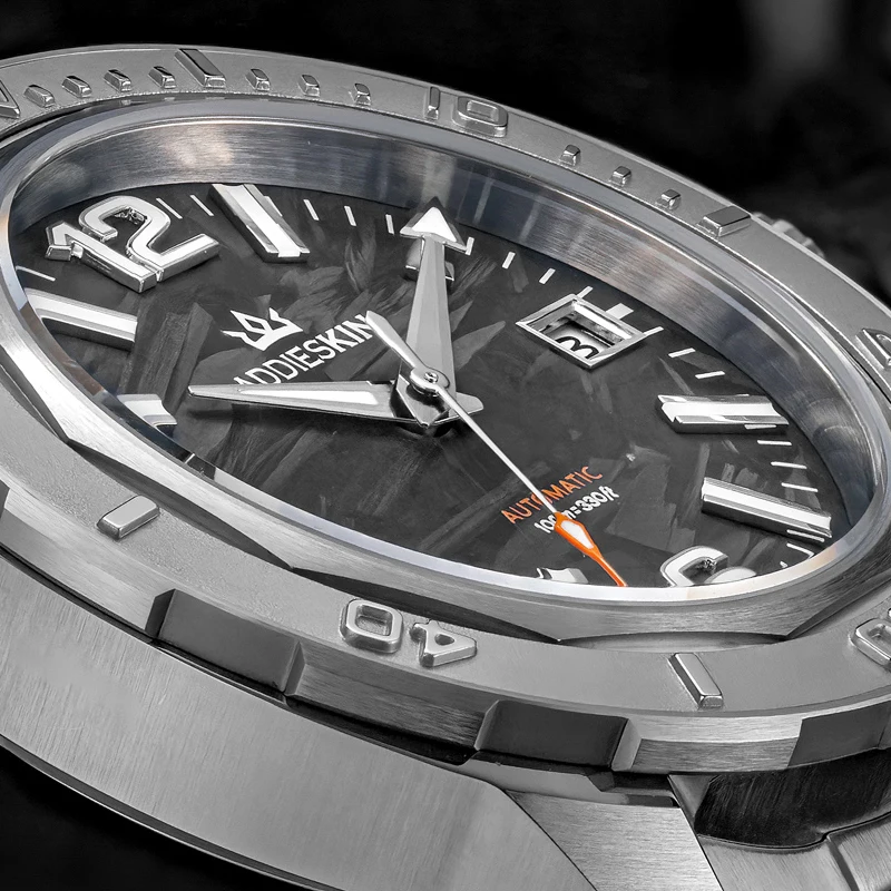 AddiesKin K007 Men's Luxury Automatic Mechanical Watch Miyota 9015 Carbon Fiber Dial 316L Stainless Steel Sapphire Crystal BGW9