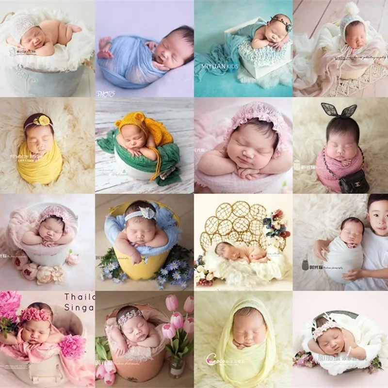 90*180cm Newborn Photography Props Blanket Swaddling Cotton Photo Backdrop Shoot Studio Photo Wraps Cloth Accessories Photo Prop