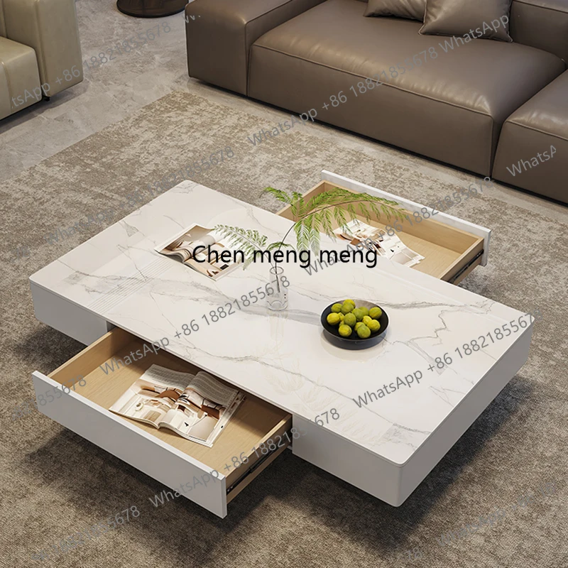 

K153 Design Storage Coffee Table With Drawers Modern Nordic Coffee Tables Minimalist Mesa De Centro Sala Living Room Furniture