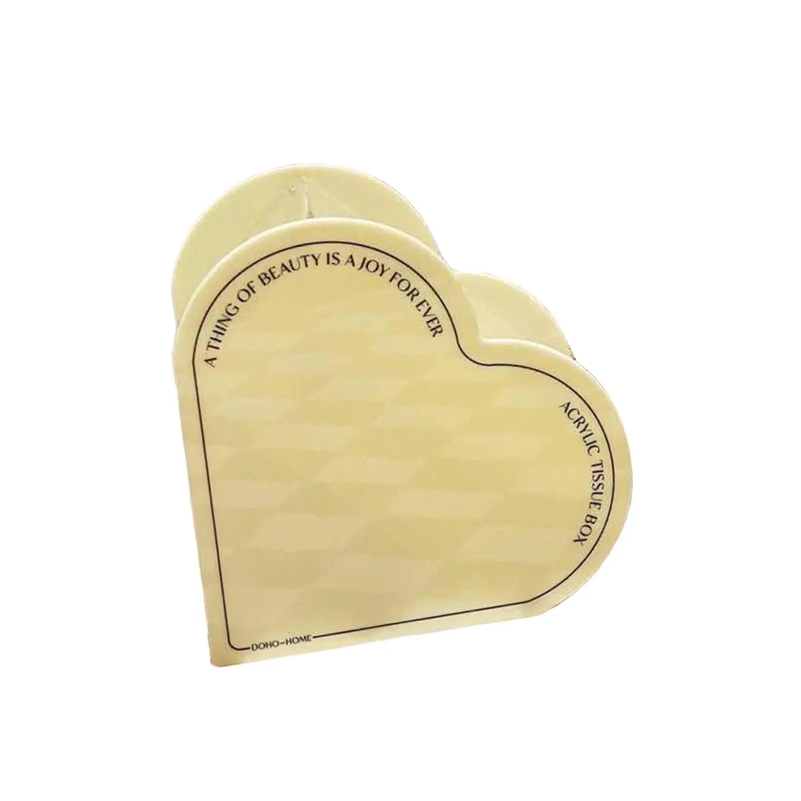 Transparent Heart Tissue Box Cover Acrylic Decorative Napkin Storage for Living Room Bedroom Office Decor