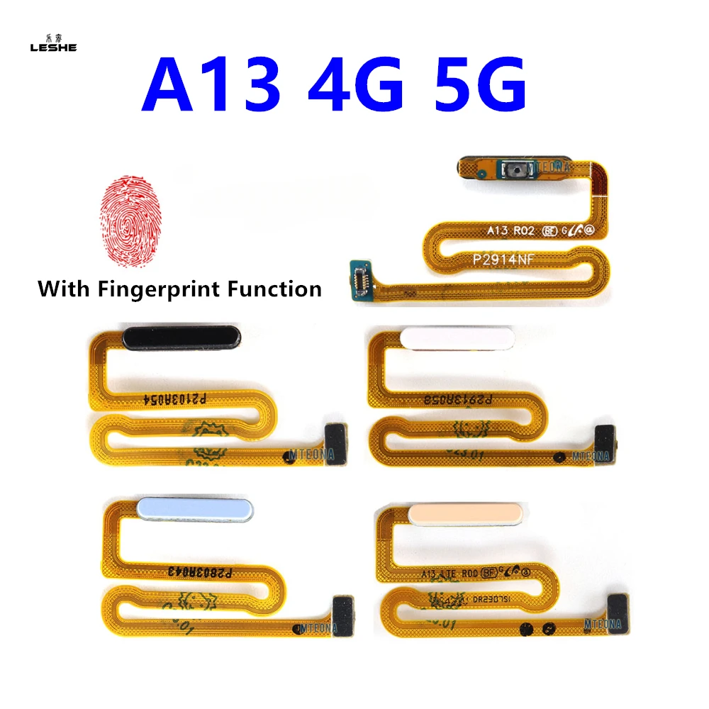 

Для Samsung Galaxy A13 4G A135F / A13 5G A136B Главная Кнопка Датчик отпечатков пальцев гибкий кабель с кнопкой питания