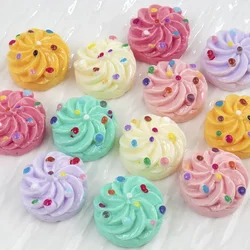 10pcs/100pcs simulation mini cake resin accessories DIY resin Craft hairpin Pendant keychain micro decorative accessories